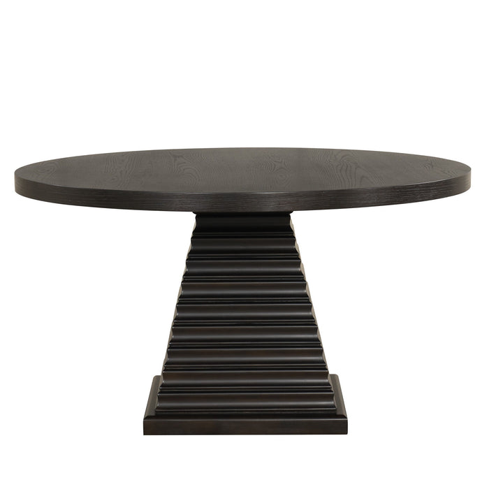 Plateau - Round Table Pedestal Base Top - Rustic Espresso