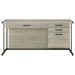 Brisley - Office Desk With Adjustable Keyboard Tray And 3 Drawer Storage - Beige / Gray Furniture Max