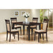 Gianna - 5 Piece Rectangular Dining Set With Table Upholstered Chairs - Cappuccino Furniture Max