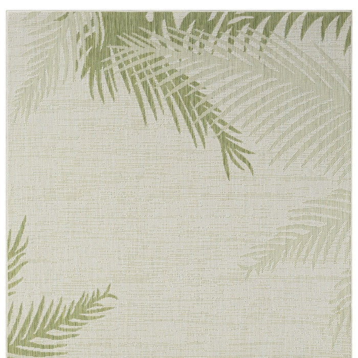 5' X 7' Floral Indoor & Outdoor Area Rug - Beige