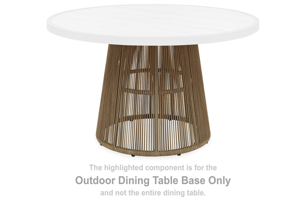 Orchard Beach - Round Dining Room Table Base - Beige Signature Design by Ashley®
