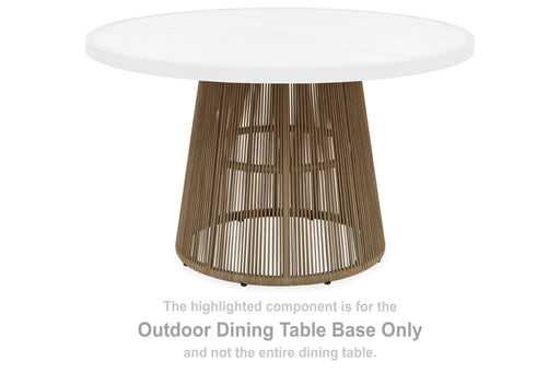 Orchard Beach - Round Dining Room Table Base - Beige Signature Design by Ashley®