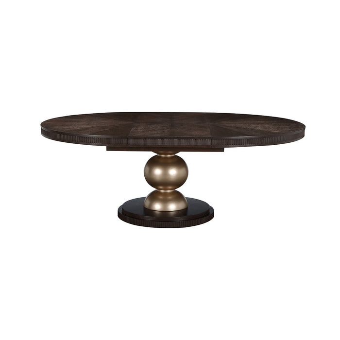 West Kensington - Oval Dining Table - Medium Espresso Michael Amini