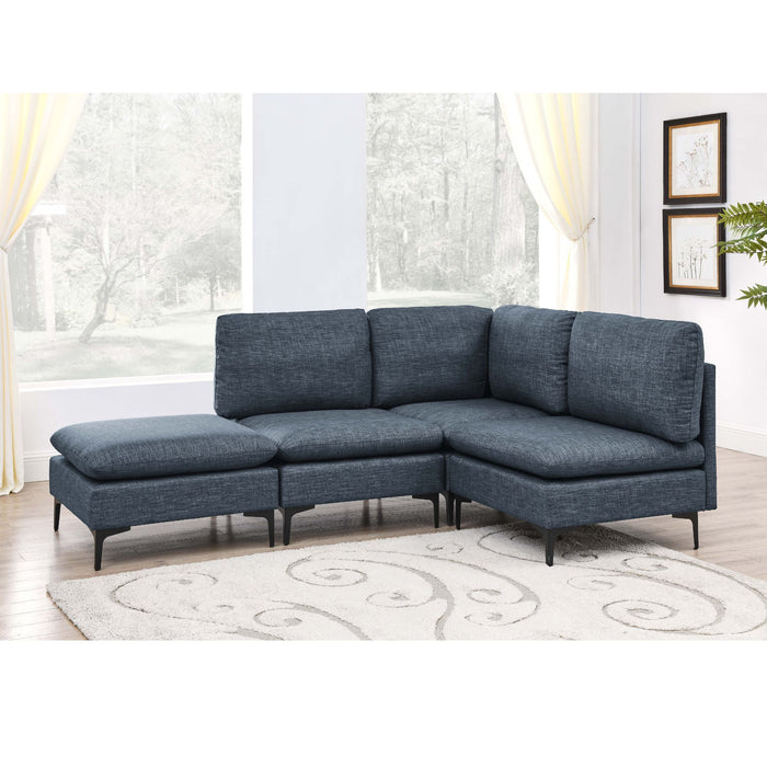 Upholstered Modular Sectional With Tall Legs, Medium Firm Seat Home Essentials