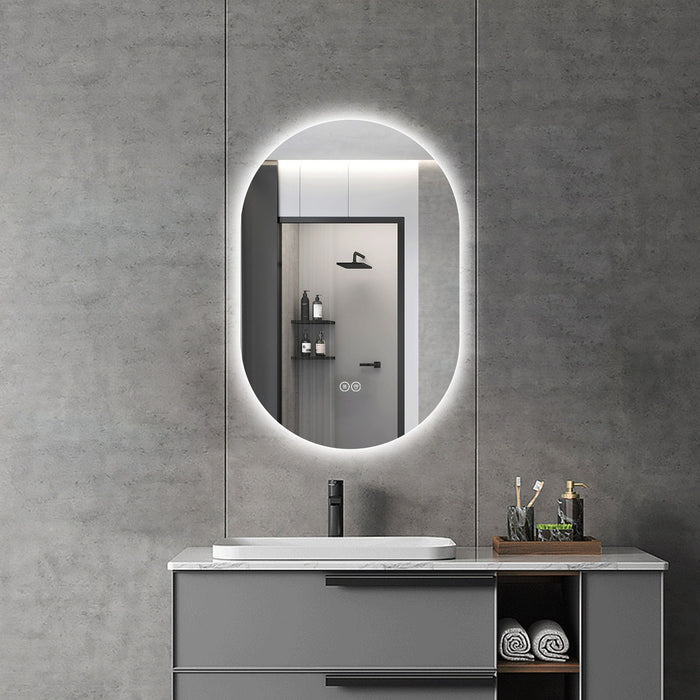 Smart Wall Mounted LED Touch Screen Mirror With Anti-Fog Function And Adjustable Lighting Daily Nest