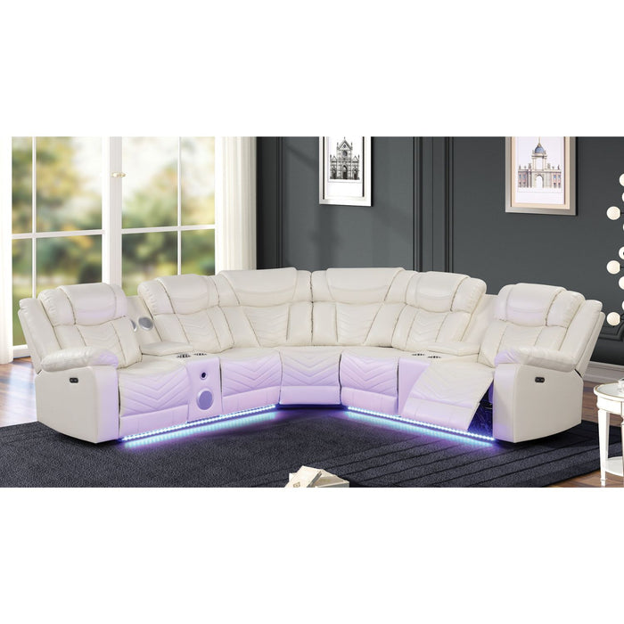 Challenger - Recliner Sectional Sofa, Built In USB, C Ports & Bluetooth Matrix Furniture Group
