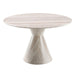 Ogin - Round Dining Table - Marble Print & Natural ACME