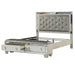 Glamorous Tufted Headboard Bed With Mirror Trim Home Essentials