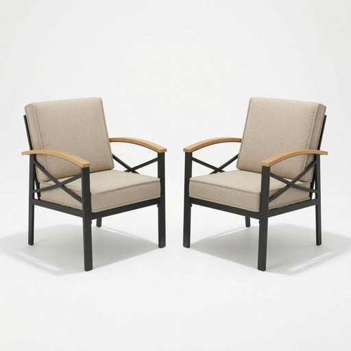 Outdoor Patio Armchair, All Weather (Set of 2) Home Essentials