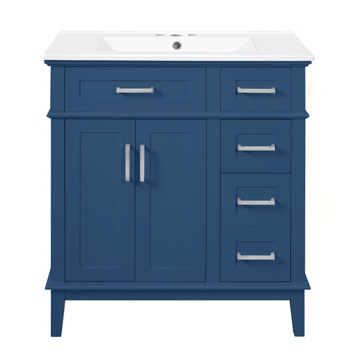 Modern Bathroom Vanity With Sink, Storage Cabinet, Soft Close Doors, Deep & Standard Drawers Hearth and Haven