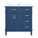 Modern Bathroom Vanity With Sink, Storage Cabinet, Soft Close Doors, Deep & Standard Drawers Hearth and Haven