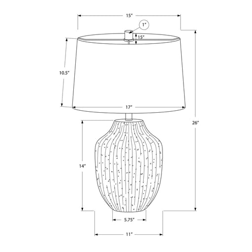 Lighting, Table Lamp, Ceramic, Transitional - Cream 8th Street