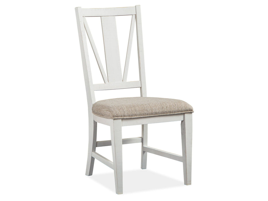 Heron Cove - Dining Side Chair With Upholstered Seat (Set of 2) - Chalk White Magnussen Furniture