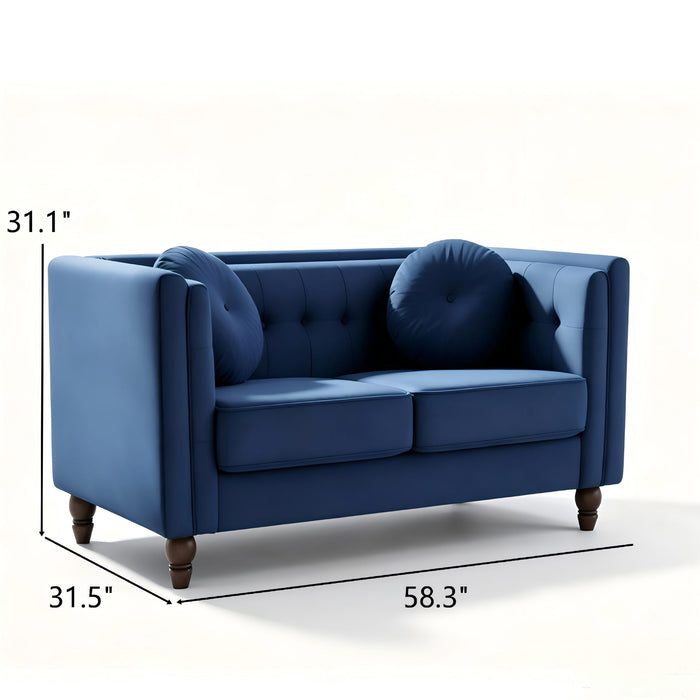 Chesterfield Loveseat 2 Seater Couch For Living Room US Pride