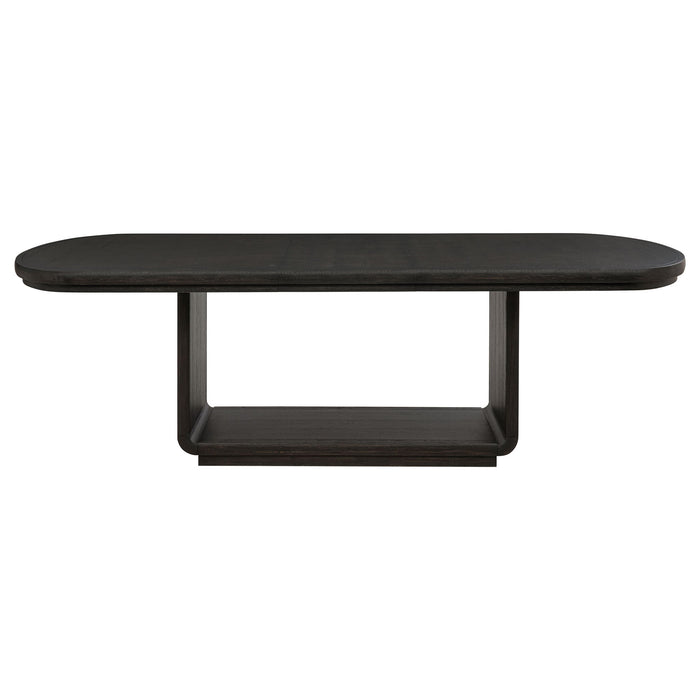Bangor - Extension Dining Table With Pedestal Base - Black Furniture Max