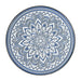 Outdoor Round Side Table With Mosaic Style Top And Curved Iron Legs Noble House