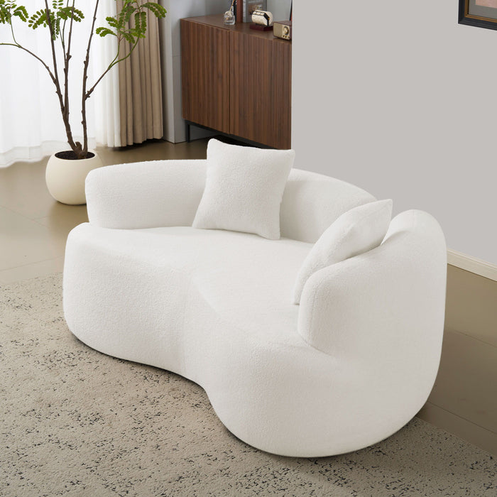 Modern Curved Loveseat Home Essentials
