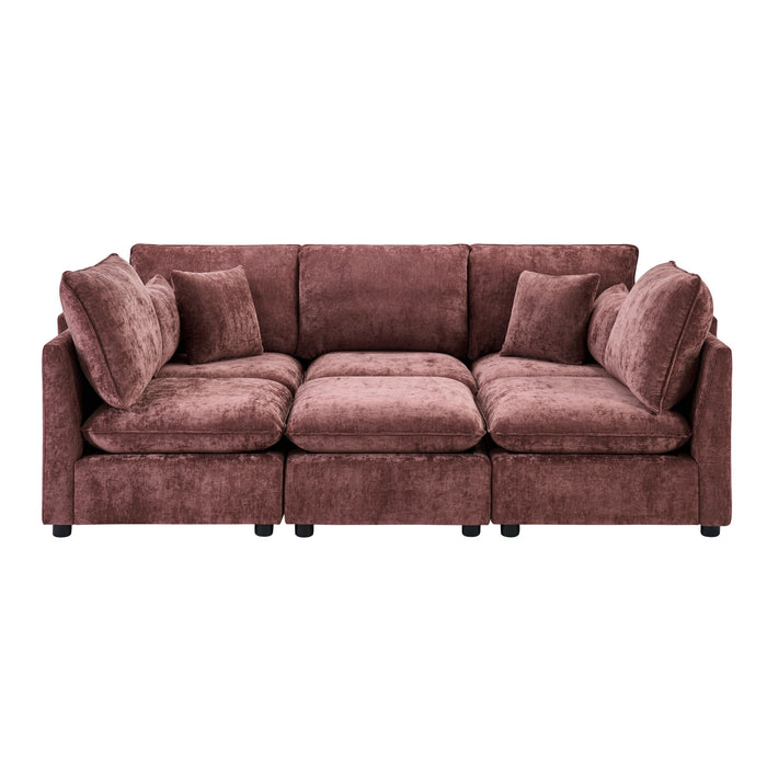 Modern Sectional Sofa U-Shaped With Movable Ottoman Storage Armrests And USB Ports Hearth and Haven