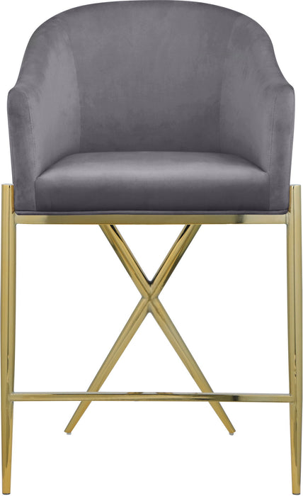 Xavier - Counter Stool with Gold Legs Meridian Furniture