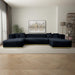 Nolan - U-Shape Corner Sofa - Black Ashcroft Furniture