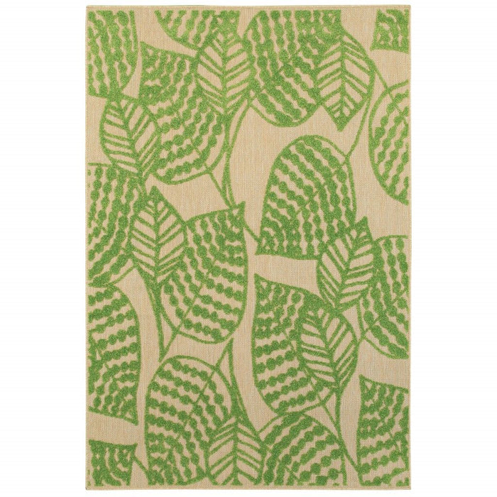 Floral Indoor & Outdoor Area Rug - Green