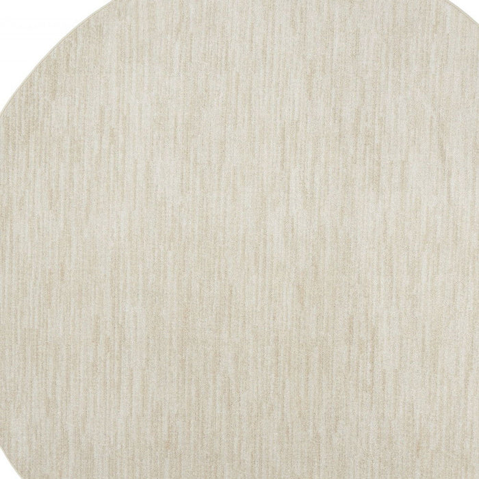 8' X 8' Round Non Skid Indoor / Outdoor Area Rug - Ivory / Beige