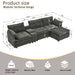 Oversized Modular Sectional Sofa With Multi Functional Console Home Essentials