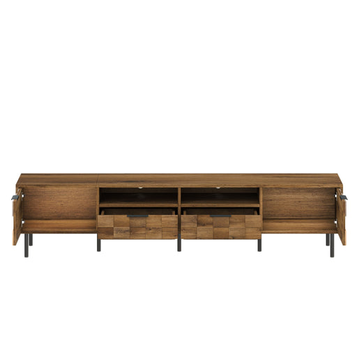 TV Stand With 2 Drawers, Media Console Table, Storage Cabinet With Cable Management Hearth and Haven