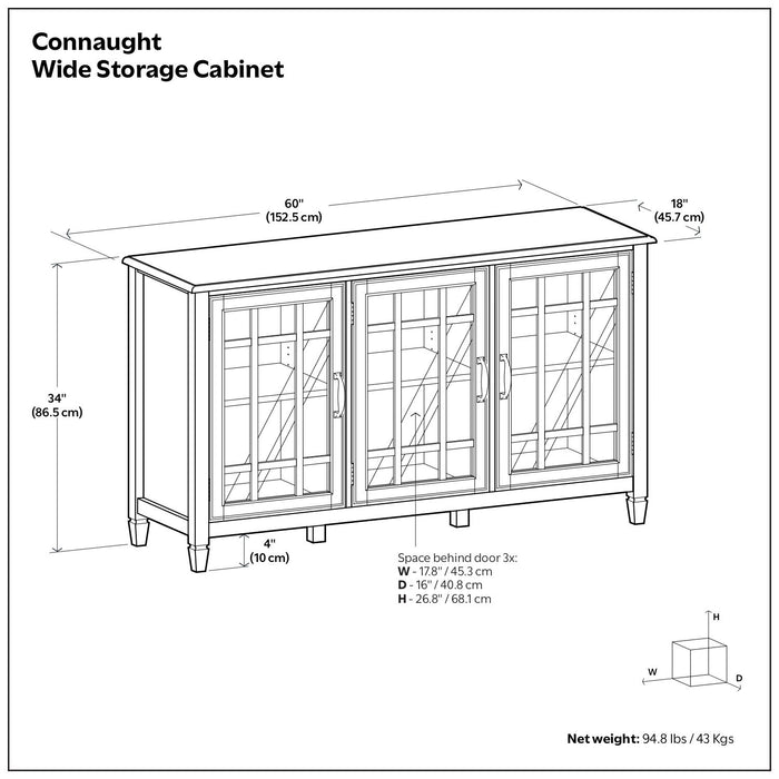 Connaught - Traditional Buffet Cabinet Simpli-Home