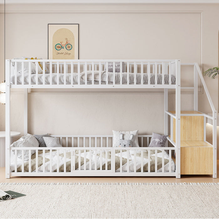 Bunk Bed With Storage Ladder, Compact Design Dreamland