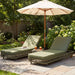 Outdoor Chaise Lounge & Wheels, 5 Position Adjustable Backrest Noble House