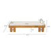 Daybed With Cushion & Pillow, Low Profile Design For Indoor / Outdoor Use - Cream / Teak Noble House