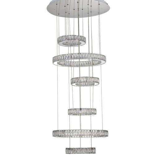 Michael Amini Lighting - Galaxy Modern 49" Crystal Chandelier - Chrome Michael Amini
