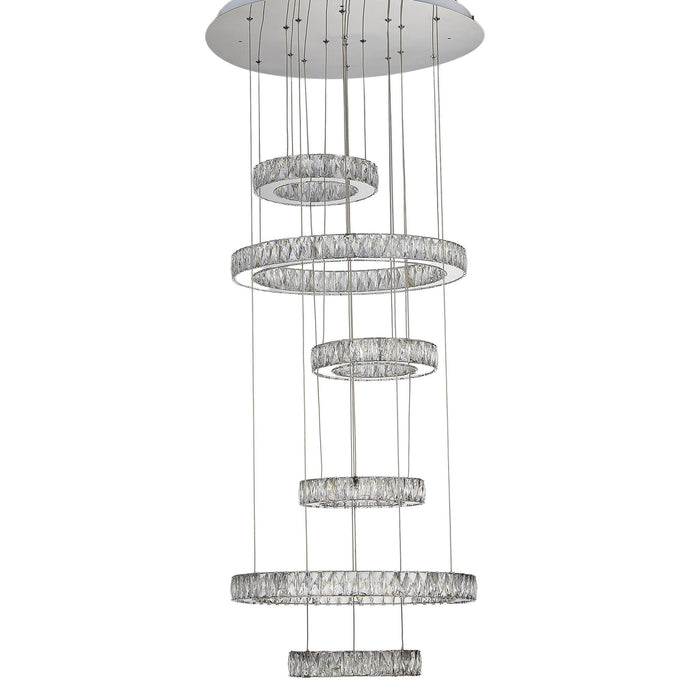 Michael Amini Lighting - Galaxy Modern 49" Crystal Chandelier - Chrome Michael Amini