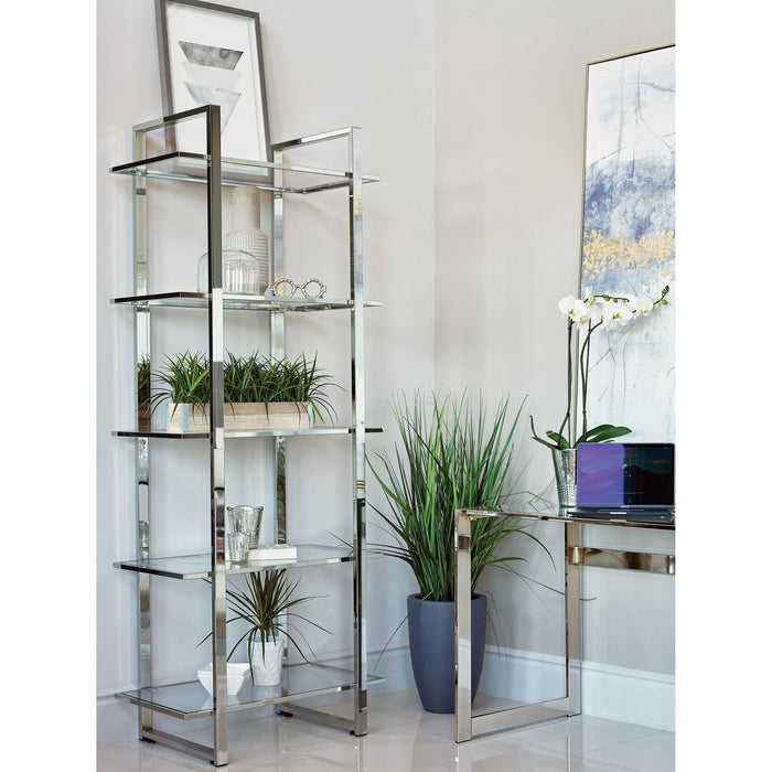 Colfax - 5 Shelf Bookshelf - Clear Furniture Max
