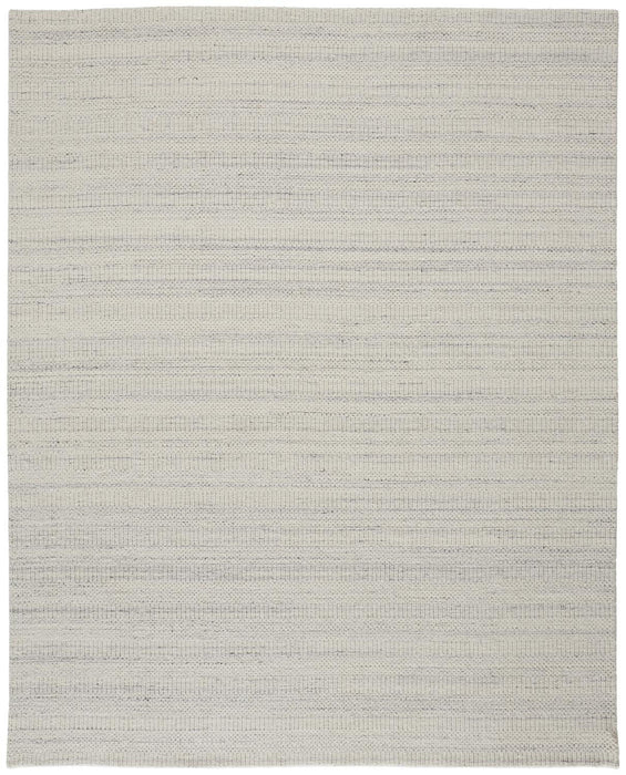 Wool Hand Woven Stain Resistant Area Rug - Ivory And Gray - 10' X 14'