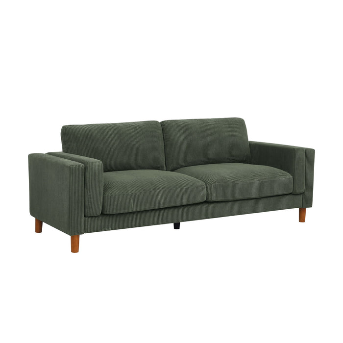 Upholstered Square Arm Sofa - Dark Green Home Essentials