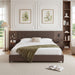 Platform Bed Frame With Built In Nightstands & Reading Lights Noble House