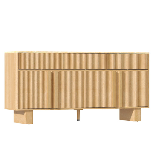 Sideboard Buffet Cabinet With 3 Drawers And 4 Doors For Dining Room Home Essentials