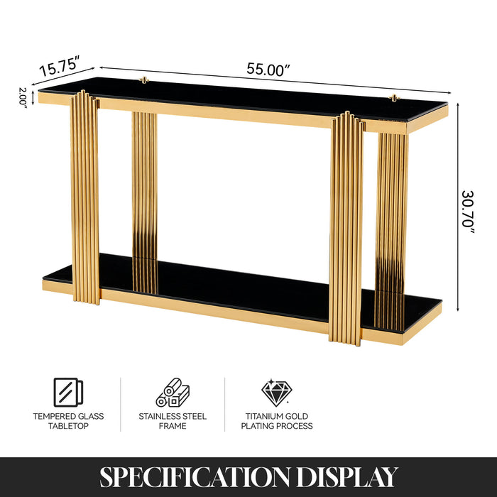 Console Table With Double Tier Storage Home Essentials