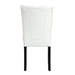 Hussein - Side Chair (Set of 2) - White Synthetic Leather & Black ACME