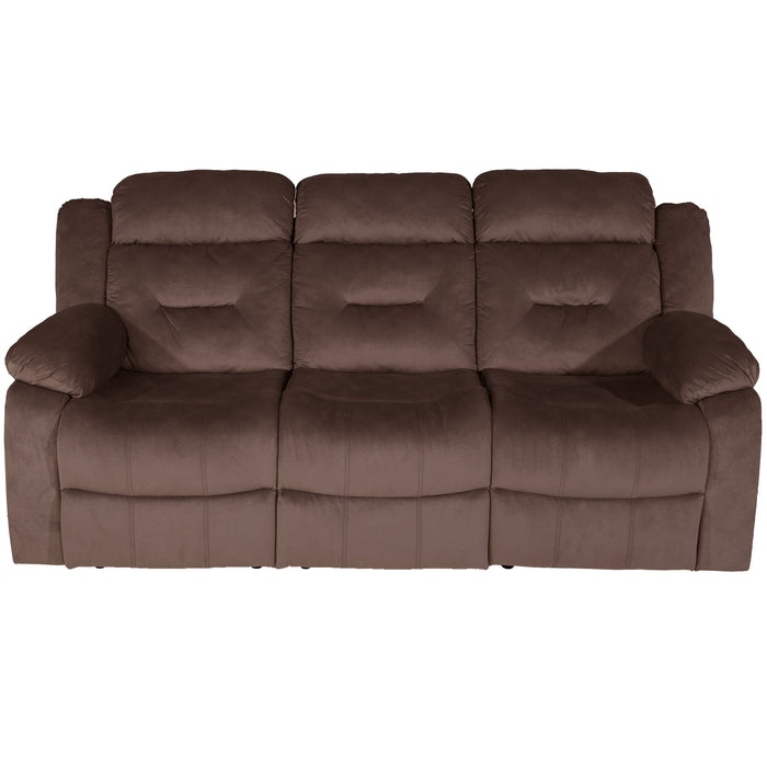 Modern Recliner Sofa With Pillow Arms, Plush Backrest, Horizontal Tufting, USB Charging Port Home Essentials