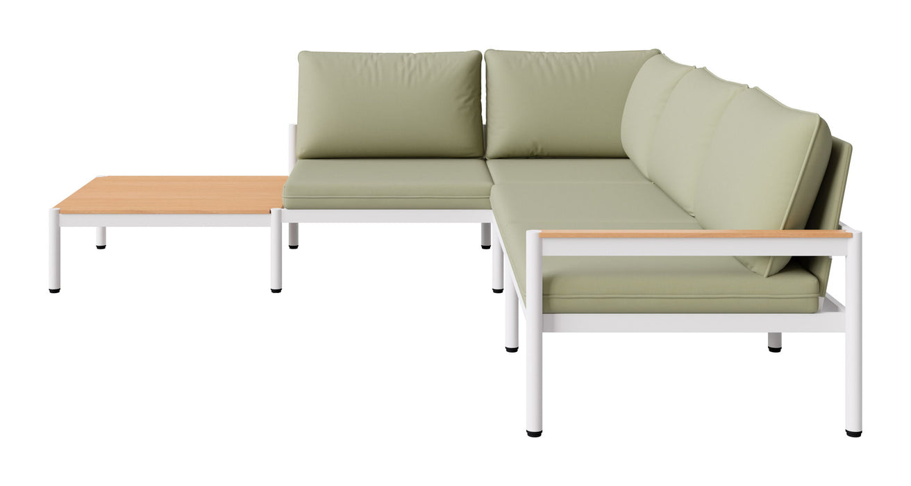 Lychee - Modular Sectional - Green / White Zuo Modern
