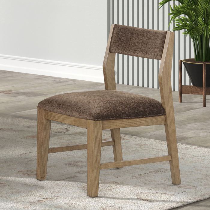 Viera - Upholstered Side Chair (Set of 2) - Natural Oak New Classic