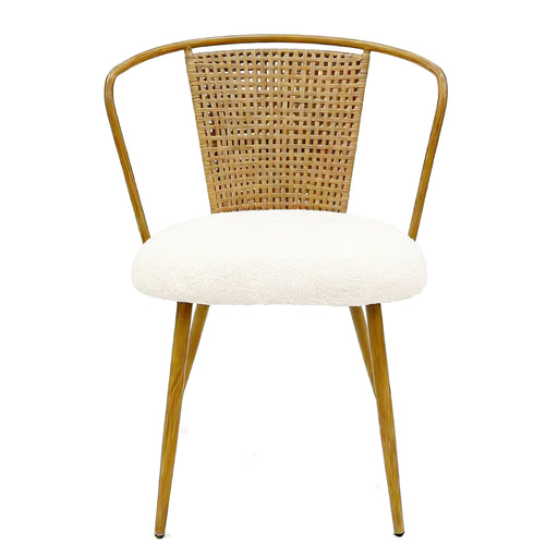 Dining Chairs With Wing Back Design For Kitchen (Set of 2) - Beige / Brown Home Essentials