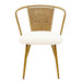 Dining Chairs With Wing Back Design For Kitchen (Set of 2) - Beige / Brown Home Essentials