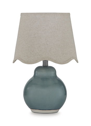 Byronburg - Ceramic Table Lamp - Blue / Beige Signature Design by Ashley®