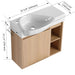 26" Wall Mounted Bathroom Vanity With Sink & Soft Close Door - Oak Home Essentials