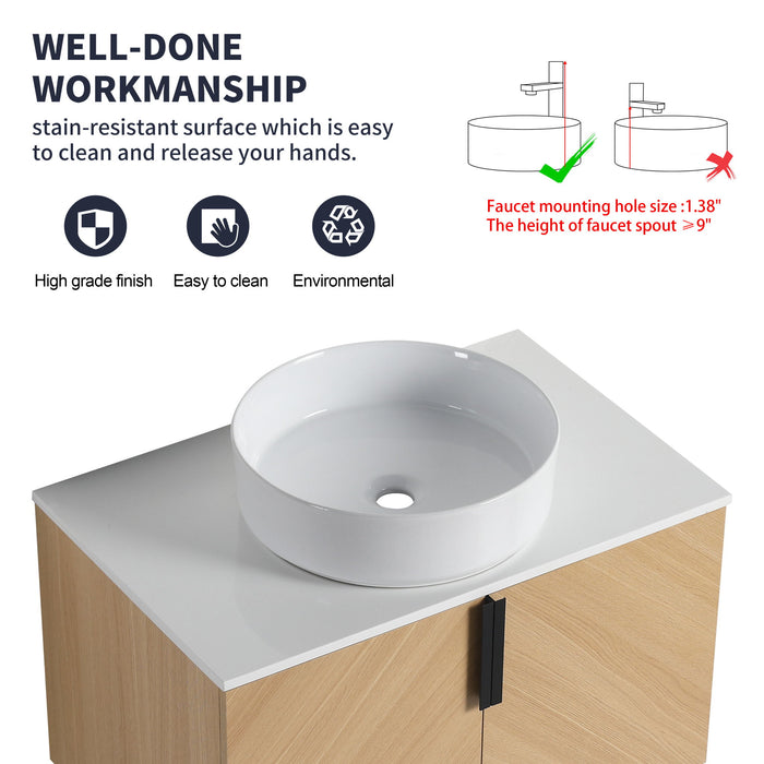 Wall Mounted Bathroom Vanity With Art Sink Home Essentials
