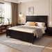Fluted Platform Bed Frame, No Box Spring Needed Noble House